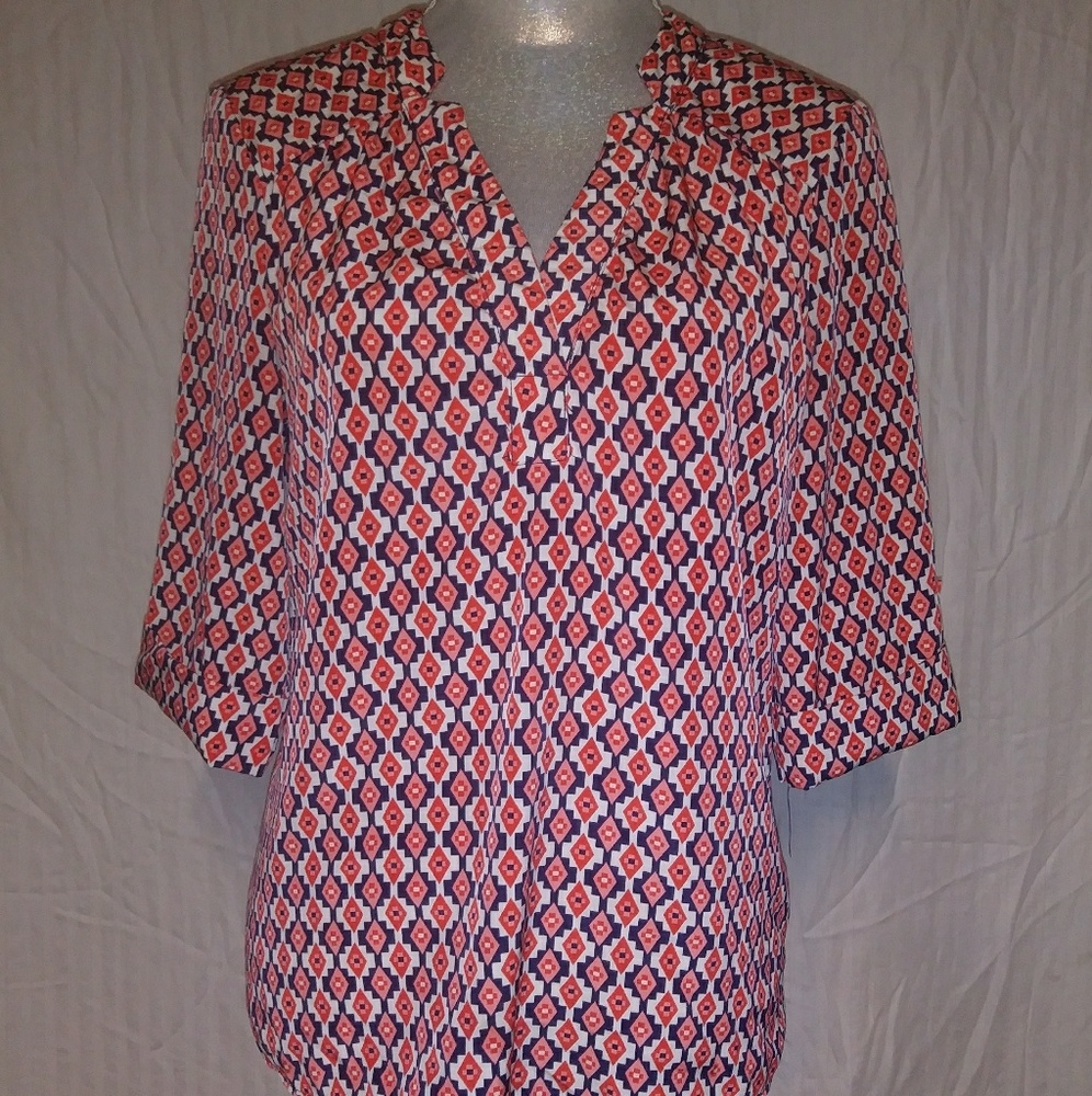 Dina Be Blouse With 3/4 Sleeves EUC Size-Small